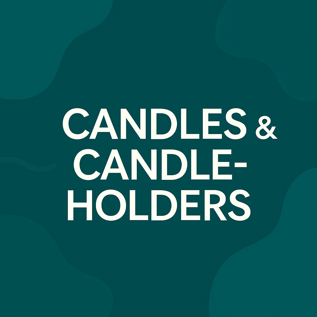 Candle Holders - Handcrafted Wood & Ceramic