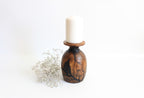Handcrafted Decorative Pear Wood Candle Holder - Artistic Design