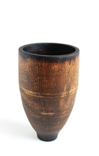 Artisan Oak Wood Vase for Dried Flowers - Handcrafted Design