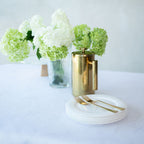 White Melissa Linen Tablecloth 118x57 | Botanical Table Linens