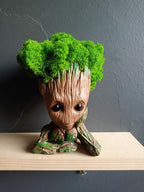 Handcrafted Wooden Tree Guardian Figure - Nature-Inspired Decor