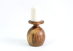 Handcrafted Oak Wood Candle Holder - Artisan Home Decor