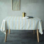 Yellow Linen Table Set 75x55 - Complete 7-Piece Dining Collection | Decor Nestly