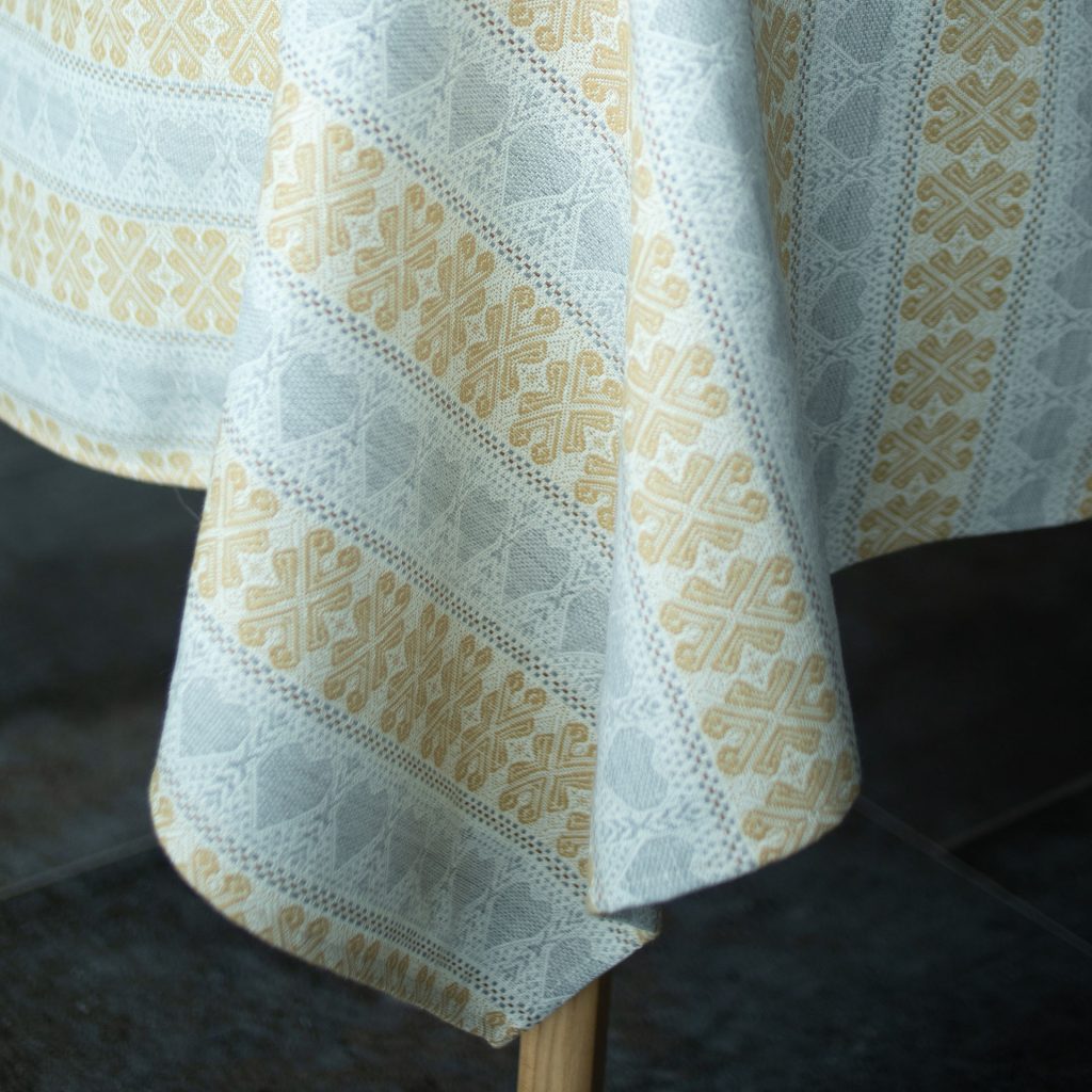 Yellow Linen Table Set 75x55 - Complete 7-Piece Dining Collection | Decor Nestly