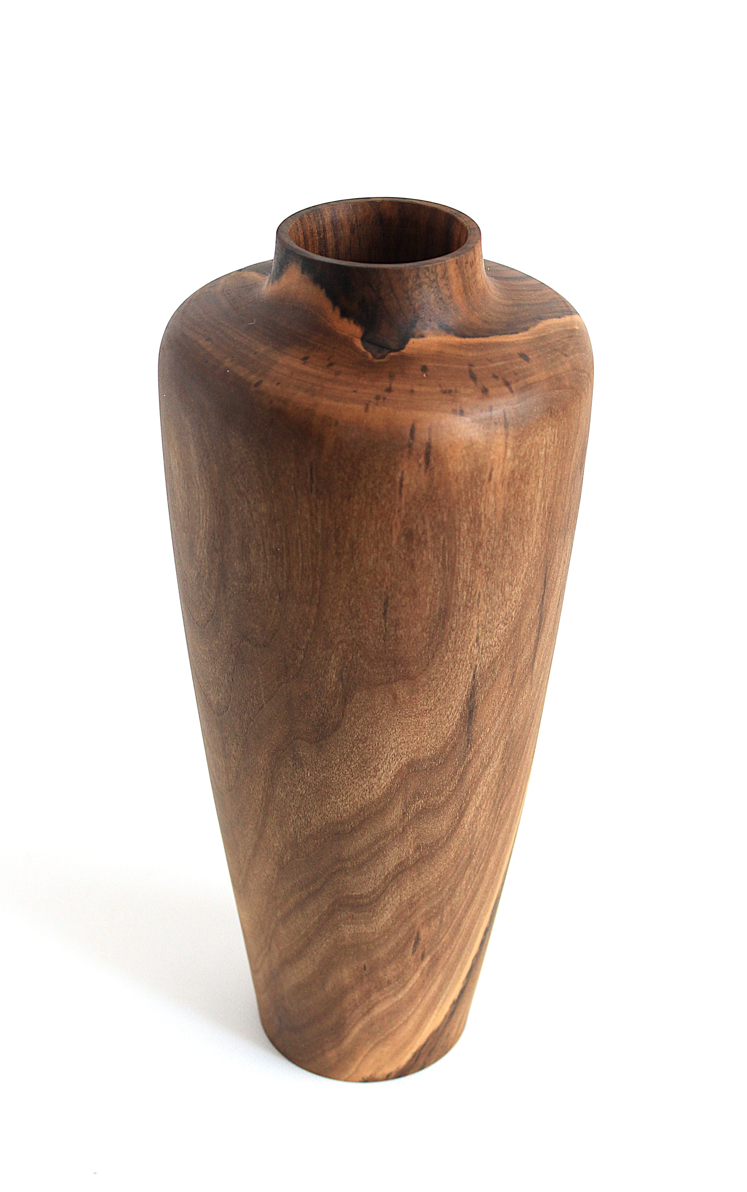 Walnut Wood Vase - Handcrafted Premium Decor