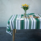 Sage Green Linen Table Set 75x55 - Botanical 7-Piece Collection | Decor Nestly