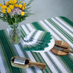 Sage Green Linen Table Set 75x55 - Botanical 7-Piece Collection | Decor Nestly