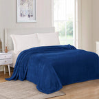 Blue fleece plaid 200 x 220