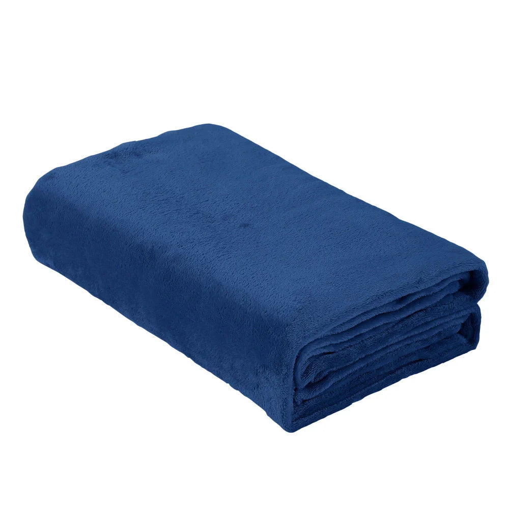 Blue fleece plaid 200 x 220